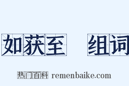 如获至寳组词是什么意思的图片